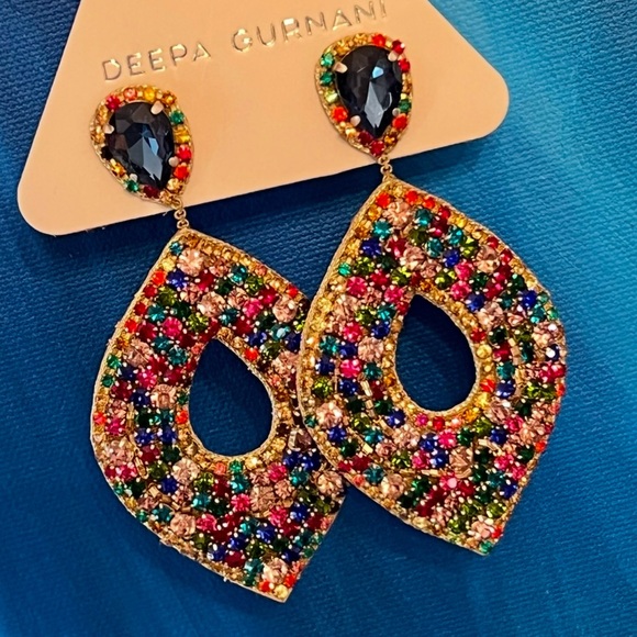 πΊπHPππΊ NWT Deepa Gurnani Luxe Beaded Crystal Chandeliers - Picture 10 of 17